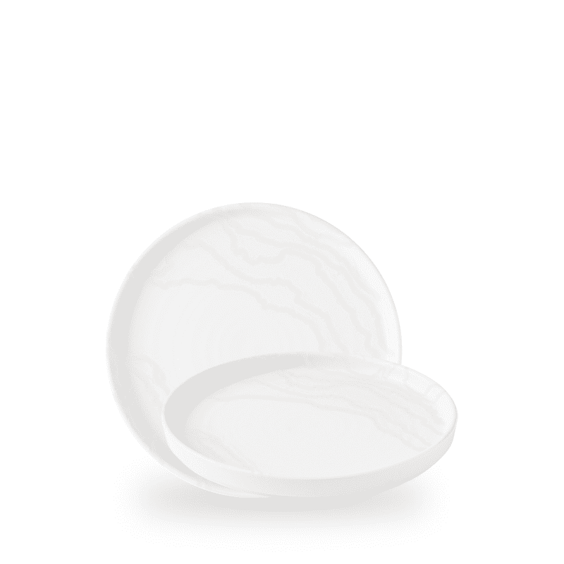 Tide White Walled Plate 8.25"