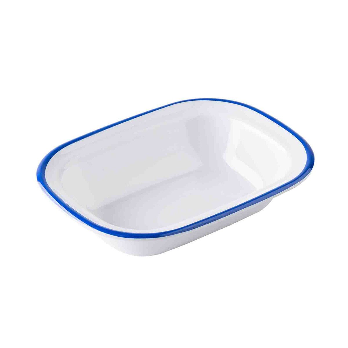 Canteen Collection 54ml Rectangular Serving Pan with Blue Edge