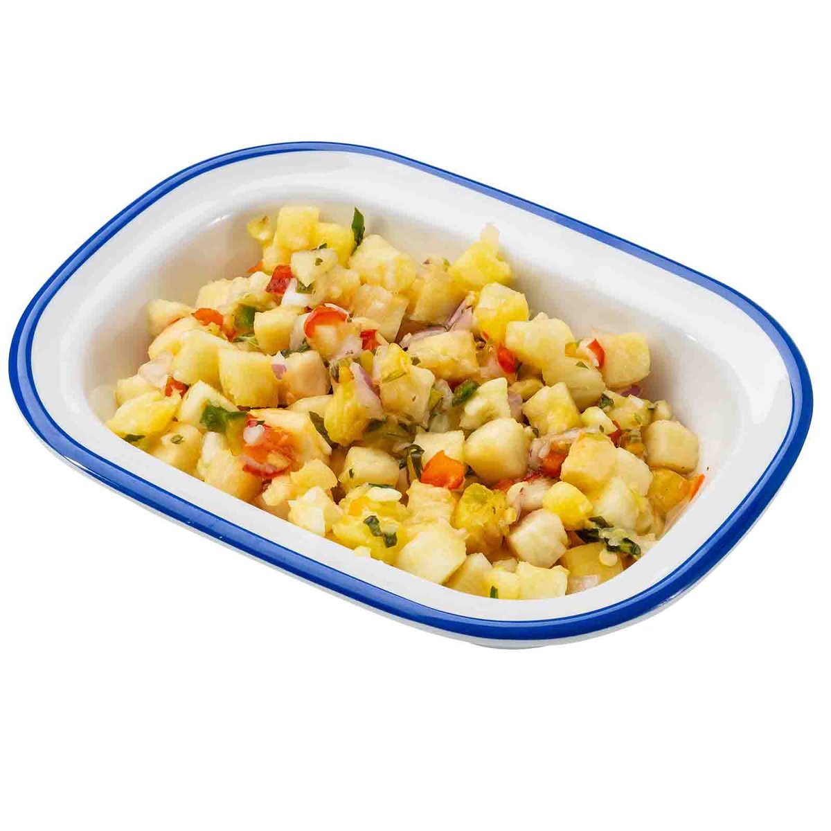 Canteen Collection 54ml Rectangular Serving Pan with Blue Edge - Image 3