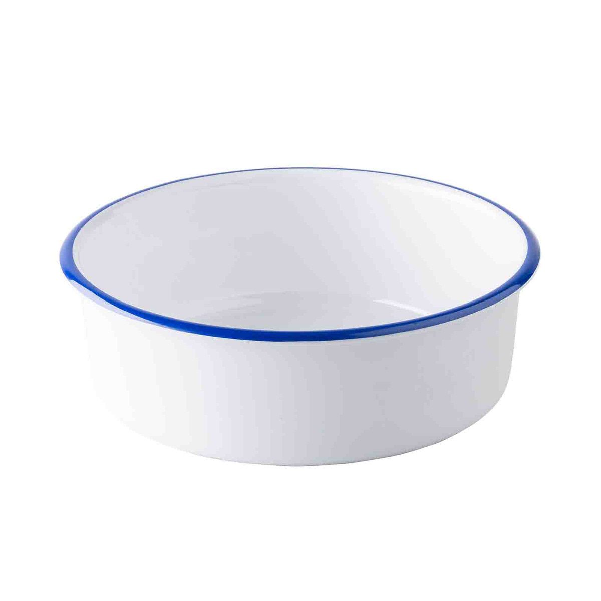 Canteen Collection Round 1.7L Serving Bowl with Blue Edge