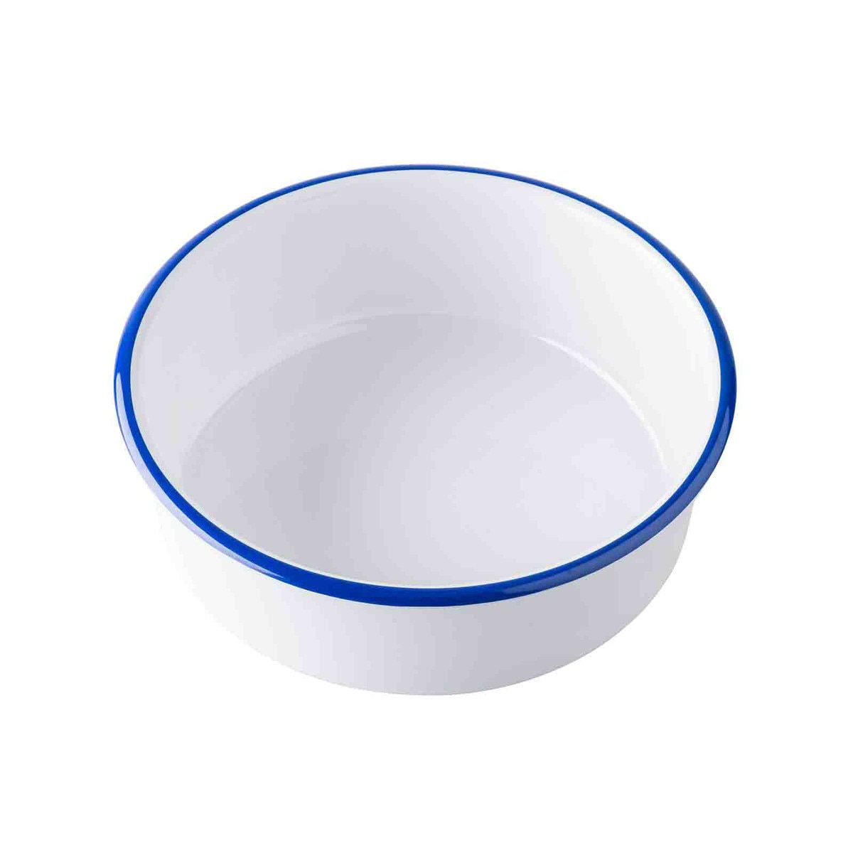 Canteen Collection Round 1.7L Serving Bowl with Blue Edge - Image 2