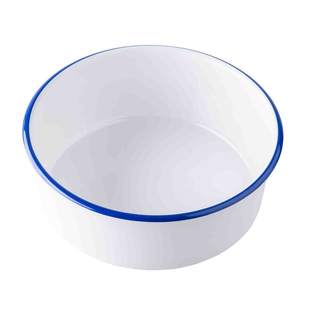 Canteen Collection Round 4L Serving Bowl with Blue Edge - Image 2