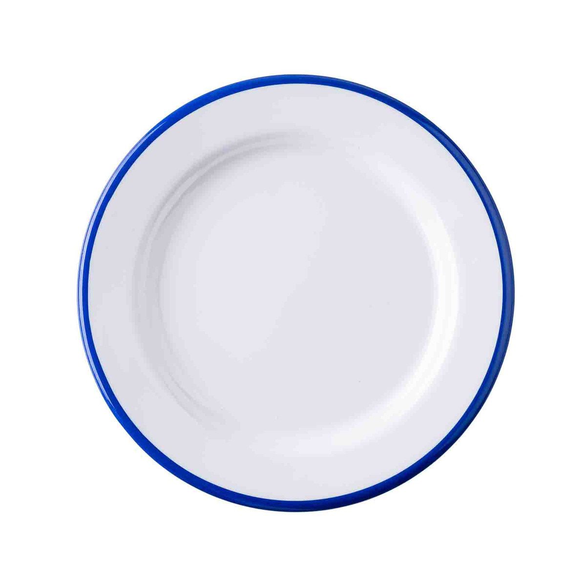 Canteen Collection Round 20cm Plate with Blue Edge - Image 3
