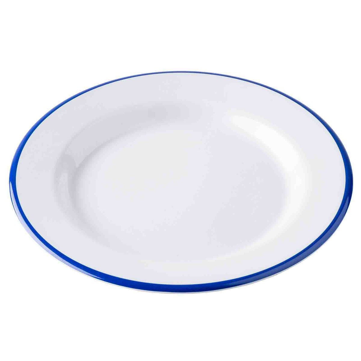 Canteen Collection Round 26cm Plate with Blue Edge
