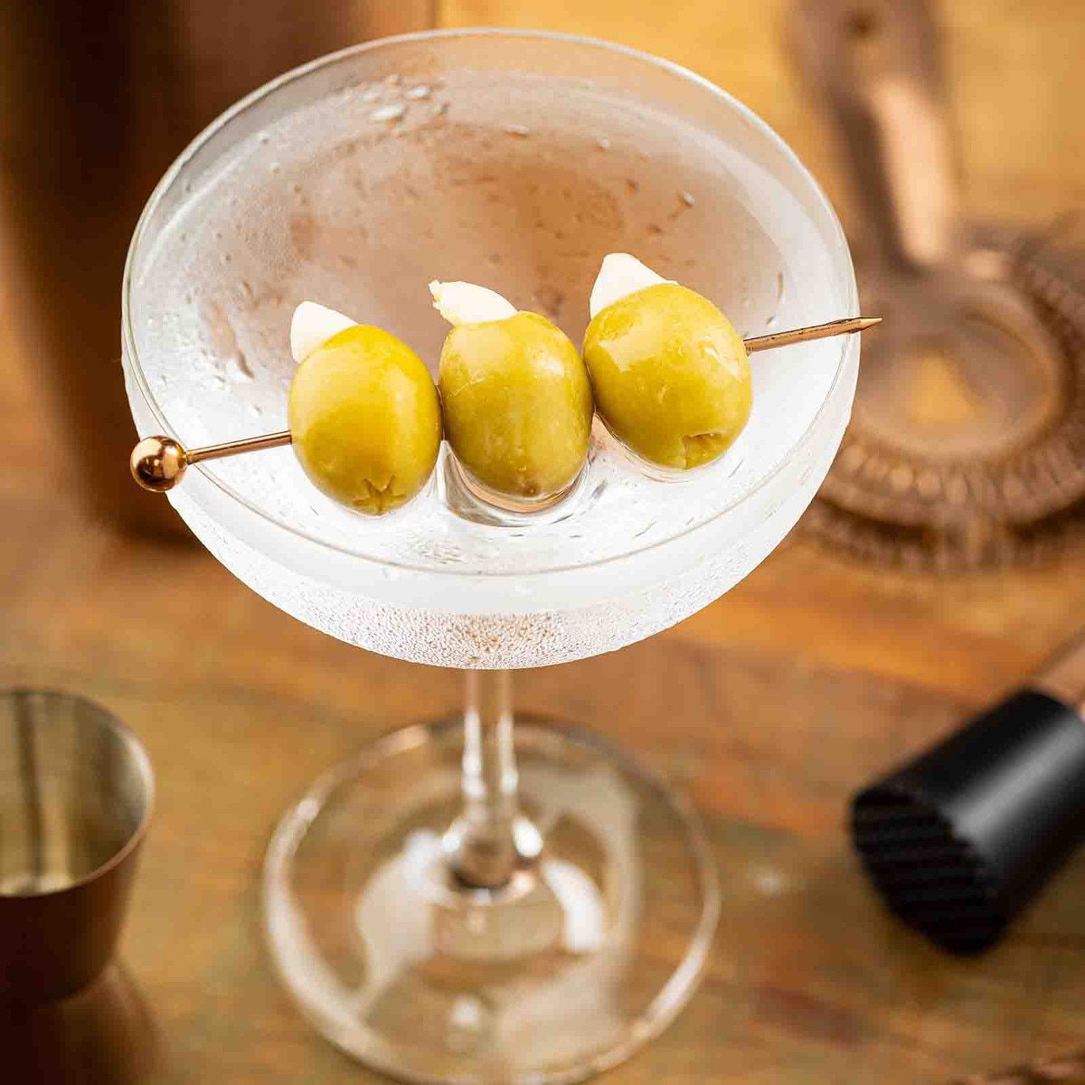 Stainless Steel Bronze Cocktail Pick - Image 2