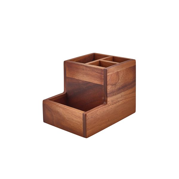 Acacia Wood 4 Compartment Table Caddy