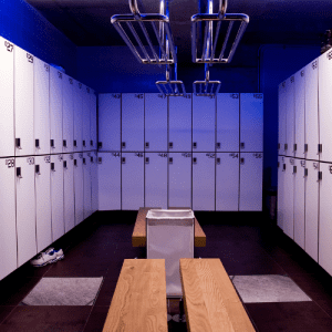 Gym locker room