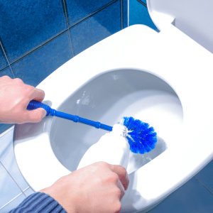 Cleaning Toilet