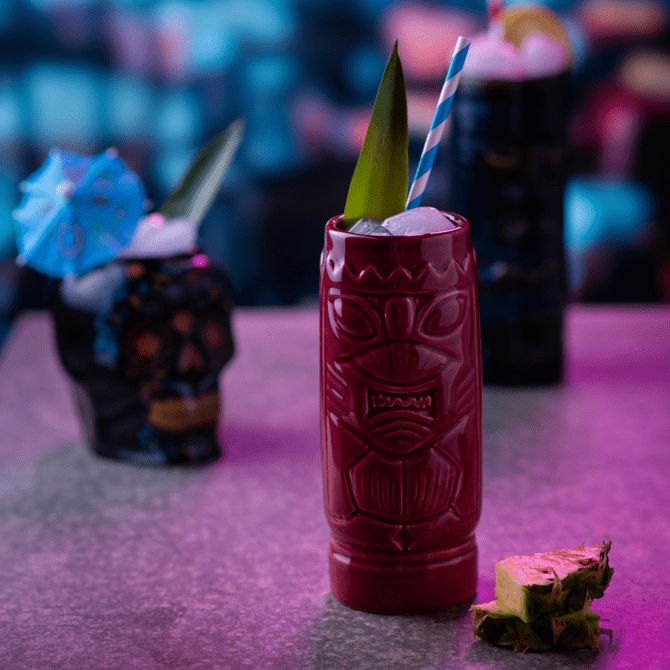 Ceramic Pink Tiki Mug 10.5oz / 300ml - Image 2