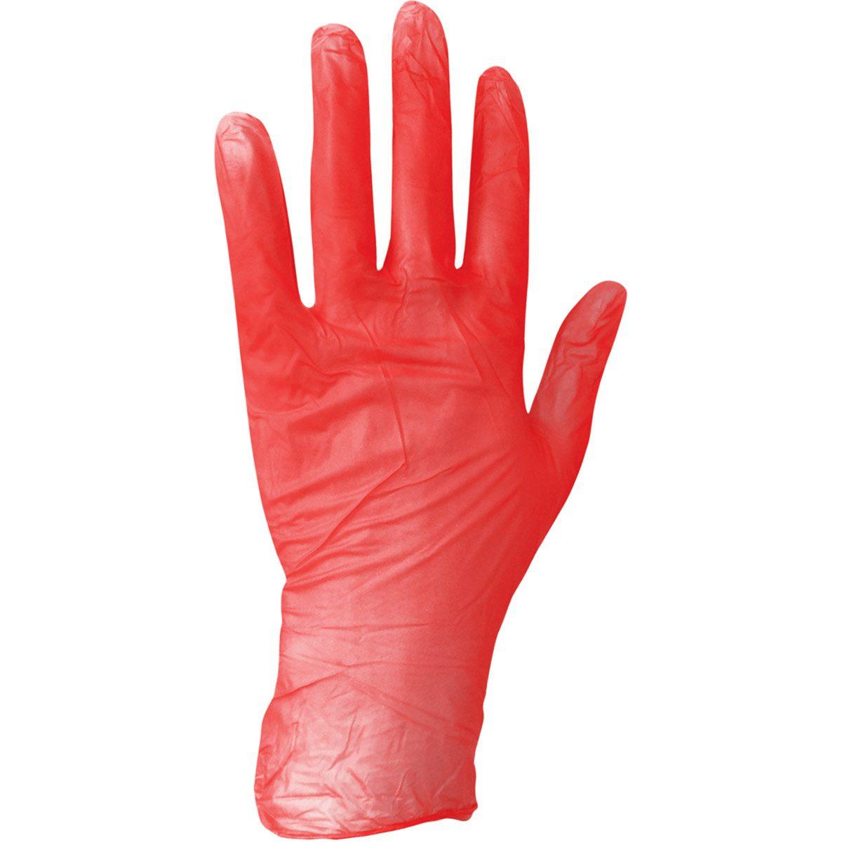 Medum Red Powder Free Gloves