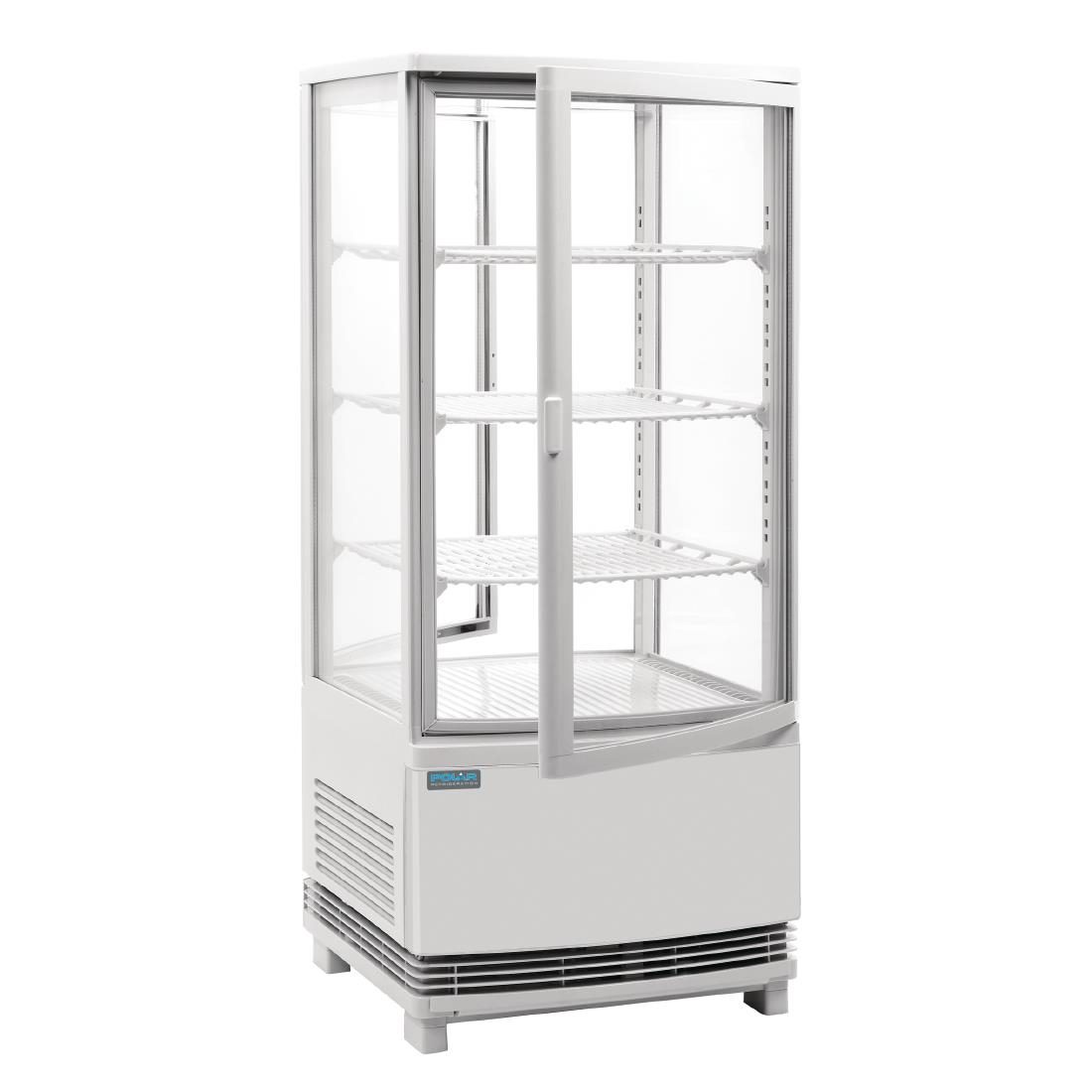 C-Series Energy Efficient Curved Door Display Fridge White 86Ltr