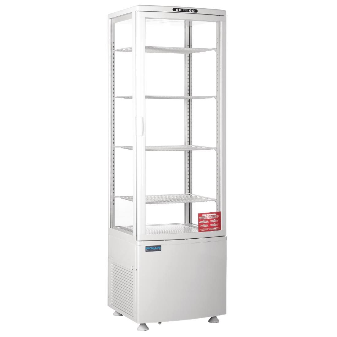 C-Series Energy Efficient Curved Door Display Fridge White 235Ltr