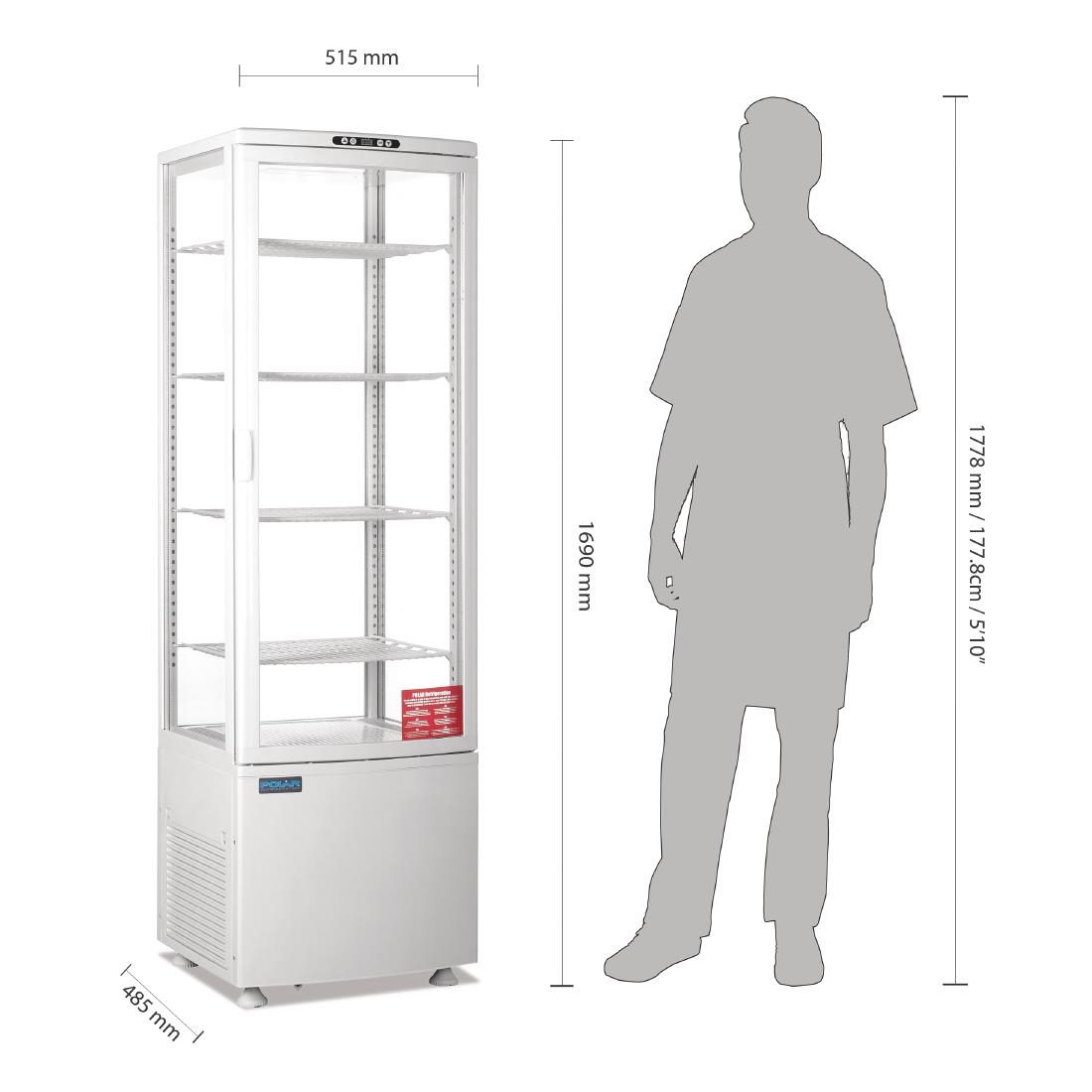 C-Series Energy Efficient Curved Door Display Fridge White 235Ltr - Image 5