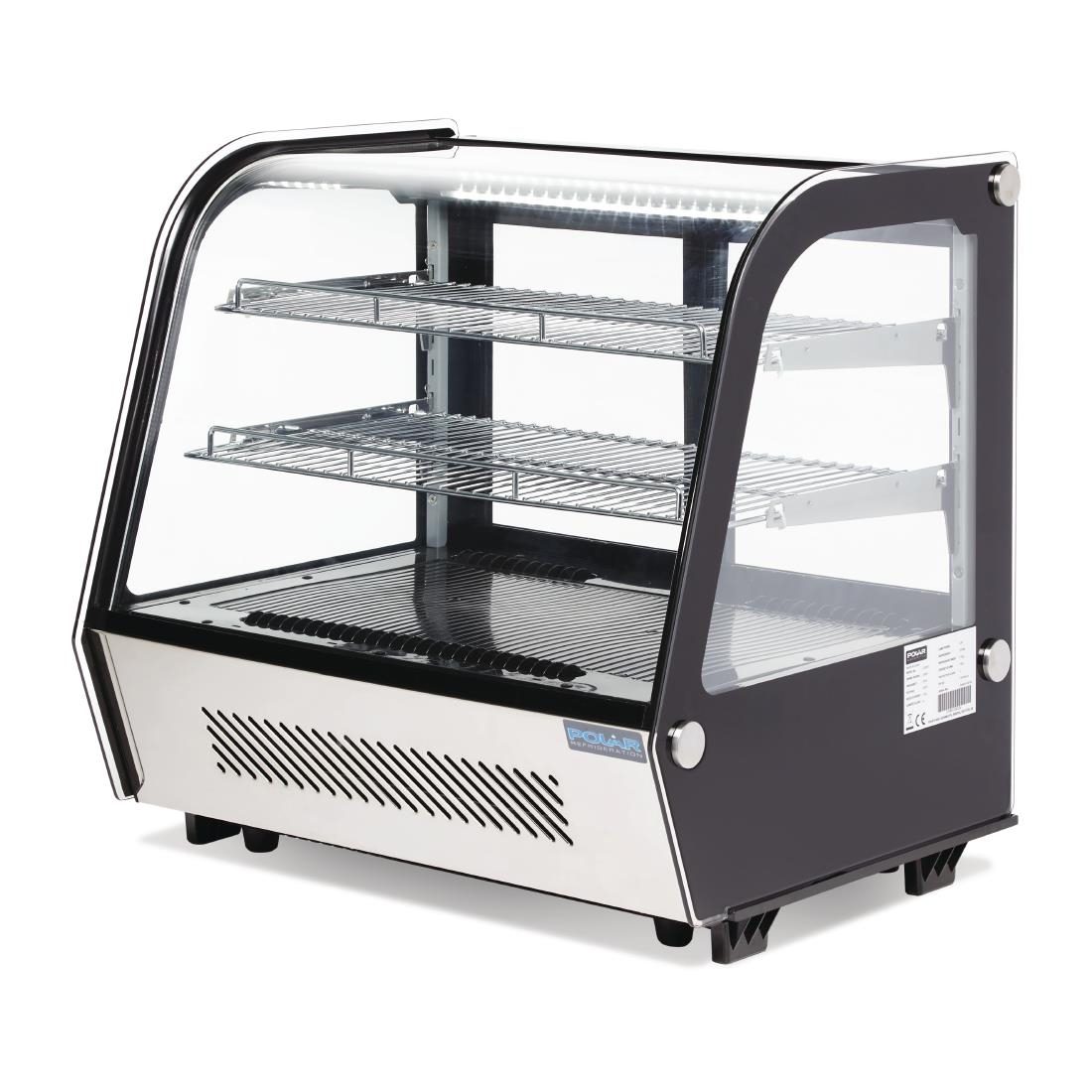 G-Series Energy Efficient Countertop Food Display Fridge Black 120Ltr