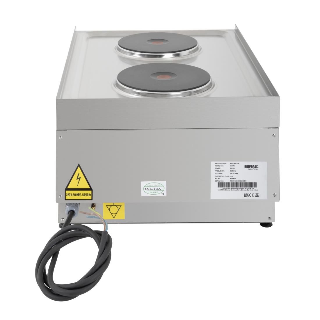 Buffalo 600 Series 2 Ring Electric Hob - Image 6