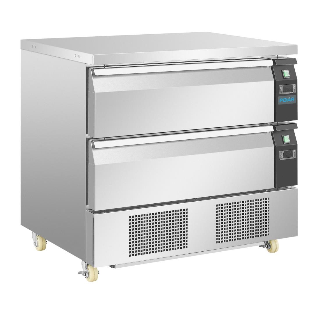 U-Series Double Drawer Dual Temperature Counter Fridge Freezer 4xGN