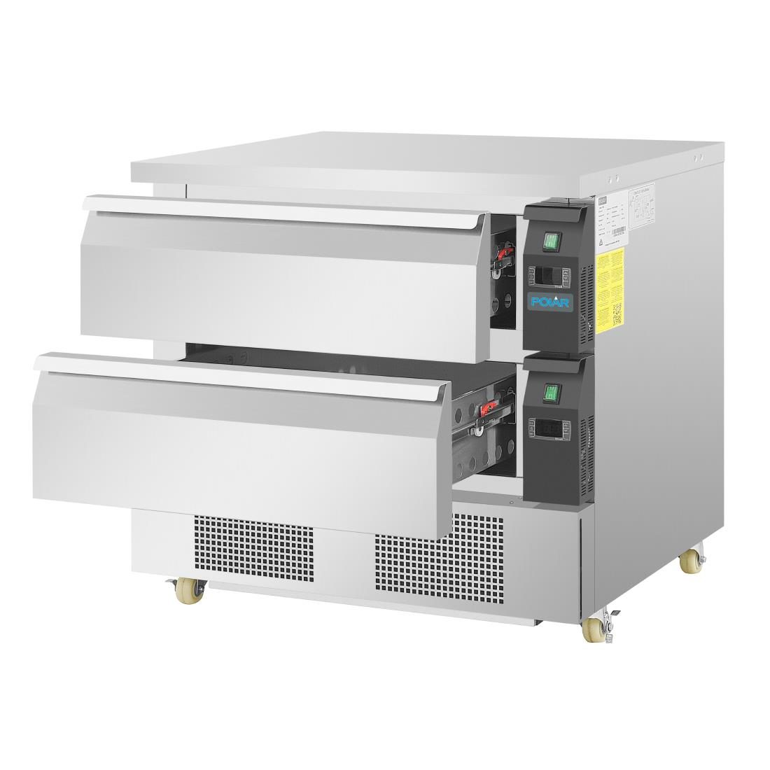U-Series Double Drawer Dual Temperature Counter Fridge Freezer 4xGN - Image 4