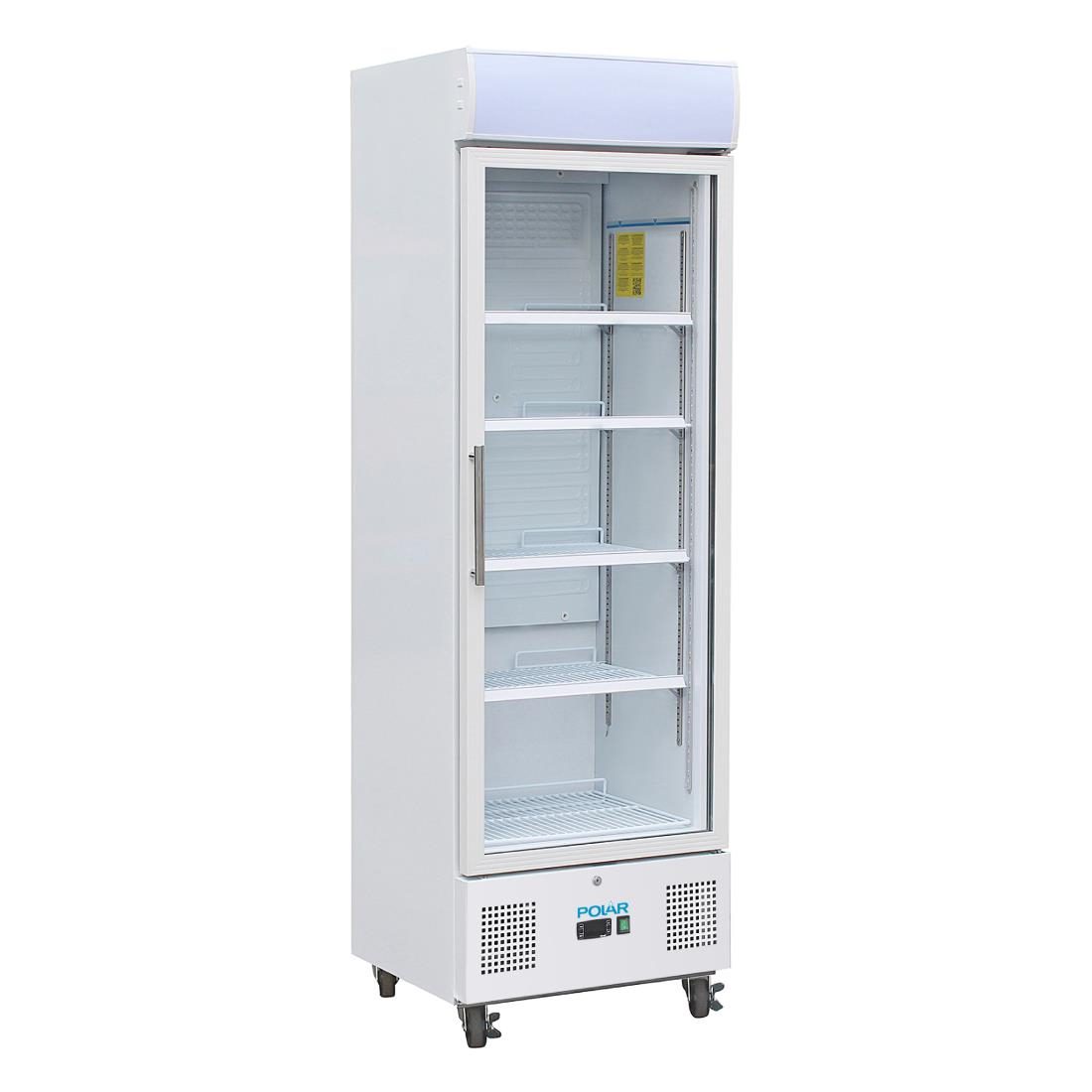 G-Series Upright Display Fridge 368Ltr White