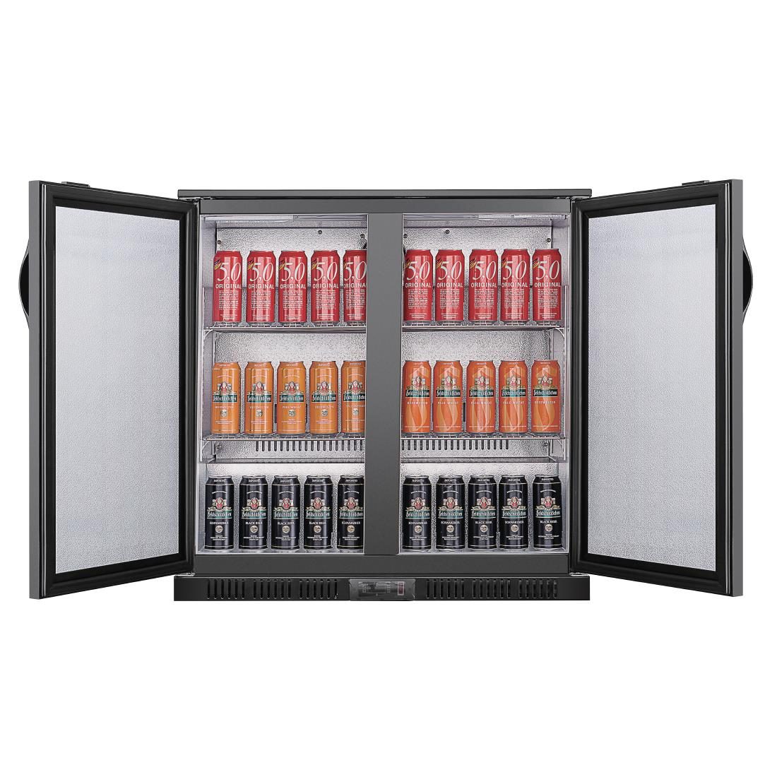 G-series 850mm Double Door Back Bar Cooler Solid Door 198 Ltr - Image 2
