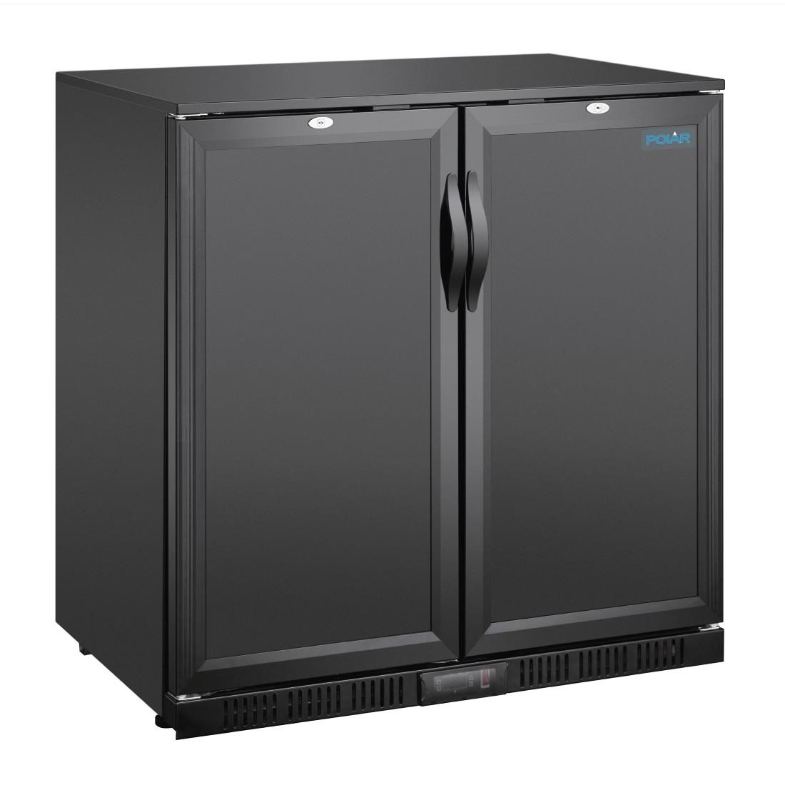 G-series 850mm Double Door Back Bar Cooler Solid Door 198 Ltr