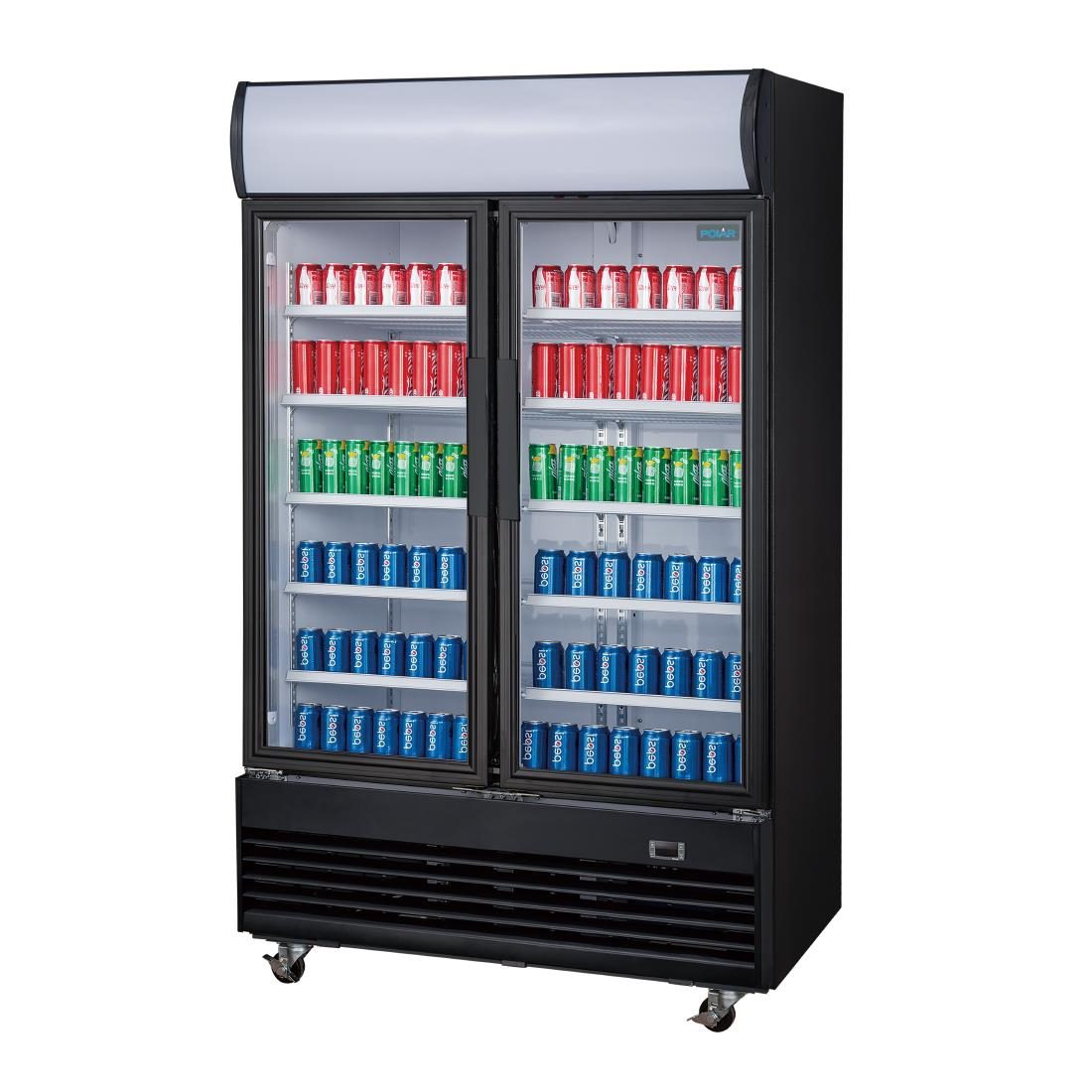 G-Series Upright Hinged Door Display Cooler with Light Box 950Ltr Black - Image 4