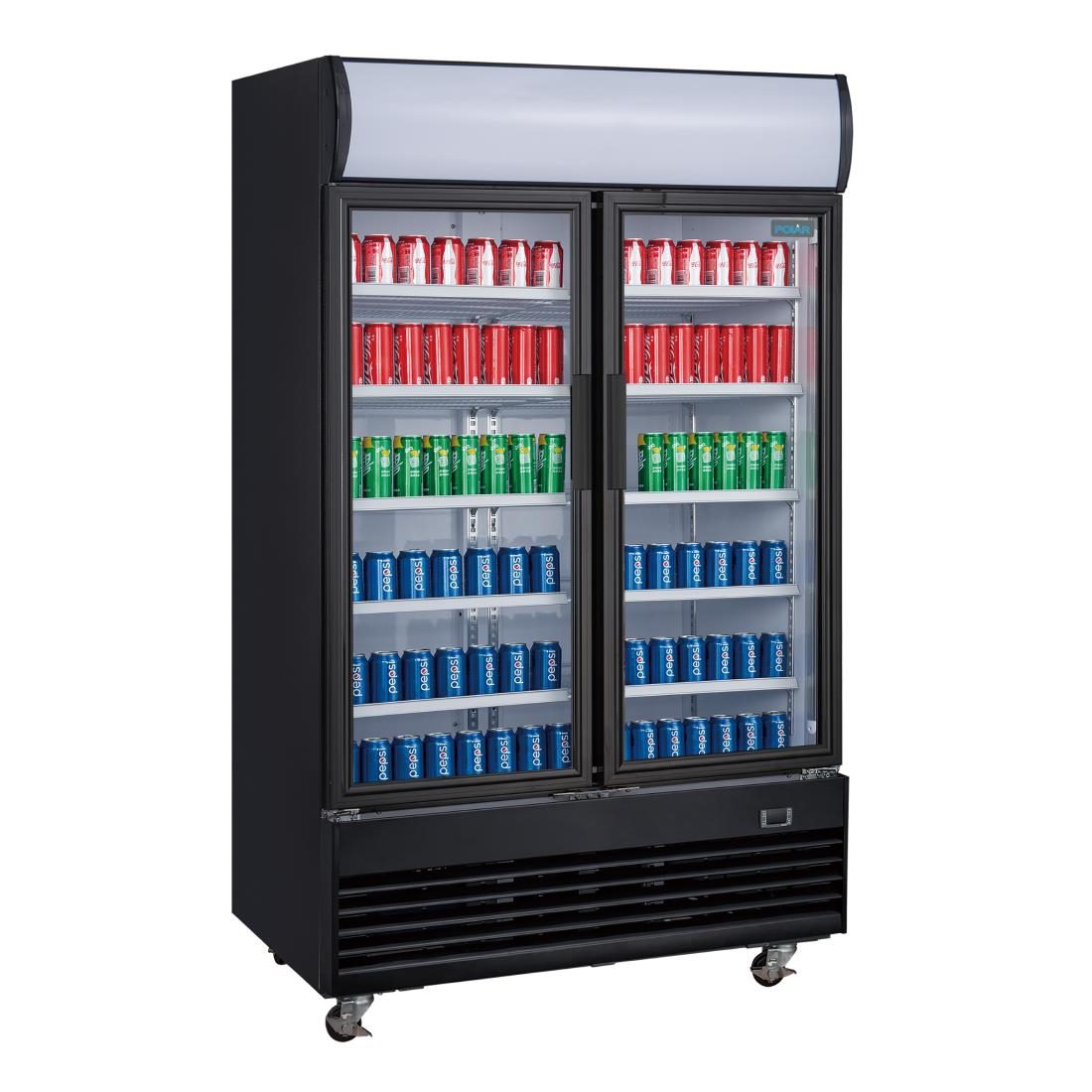G-Series Upright Hinged Door Display Cooler with Light Box 950Ltr Black - Image 5