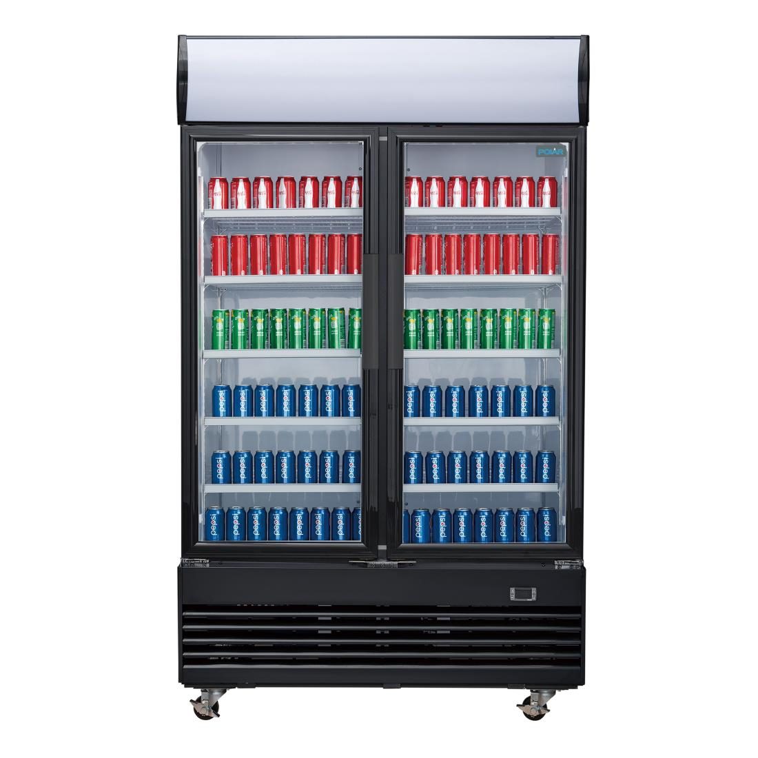 G-Series Upright Hinged Door Display Cooler with Light Box 950Ltr Black - Image 6