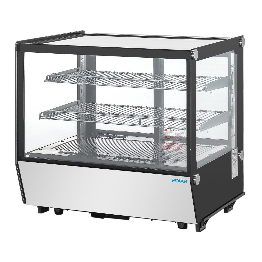 G-Series Countertop Display Fridge Black Square Glass 120Ltr