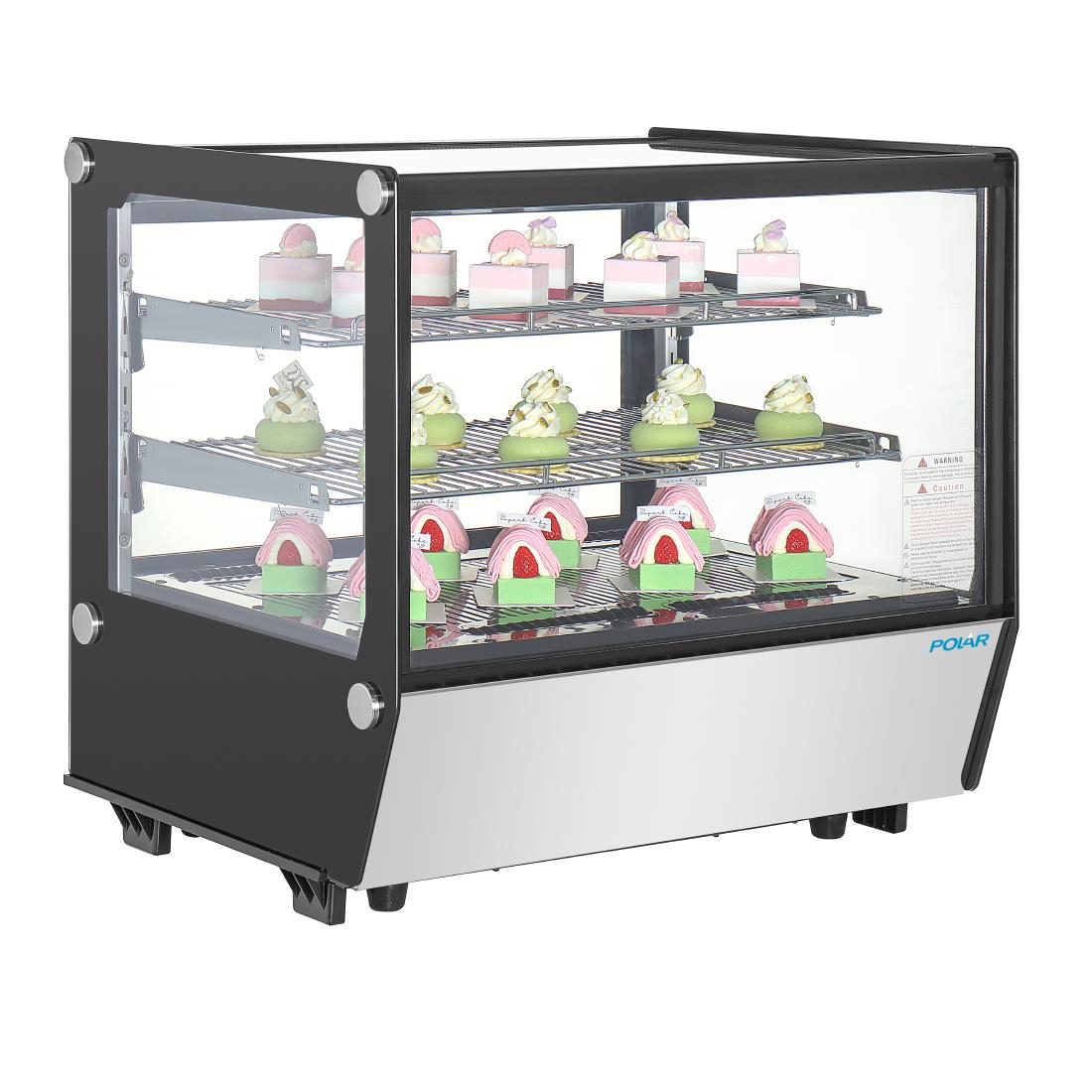 G-Series Countertop Display Fridge Black Square Glass 120Ltr - Image 3