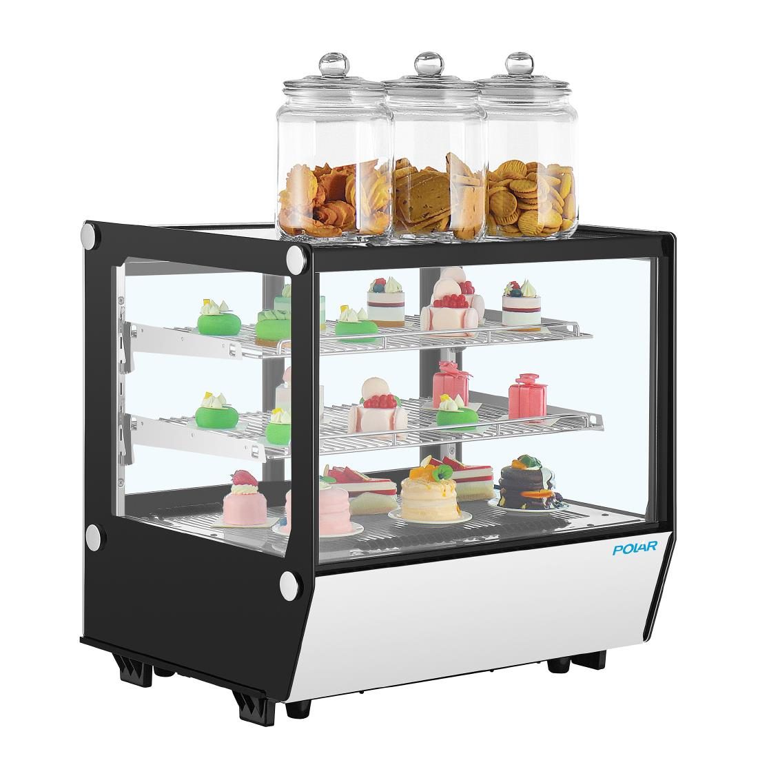 G-Series Countertop Display Fridge Black Square Glass 120Ltr - Image 7