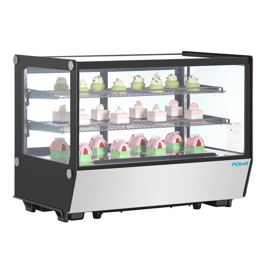 G-Series Countertop Display Fridge Black Square Glass 160Ltr - Image 3