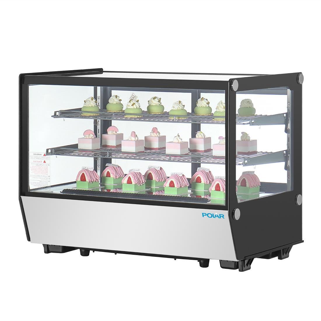 G-Series Countertop Display Fridge Black Square Glass 160Ltr - Image 4
