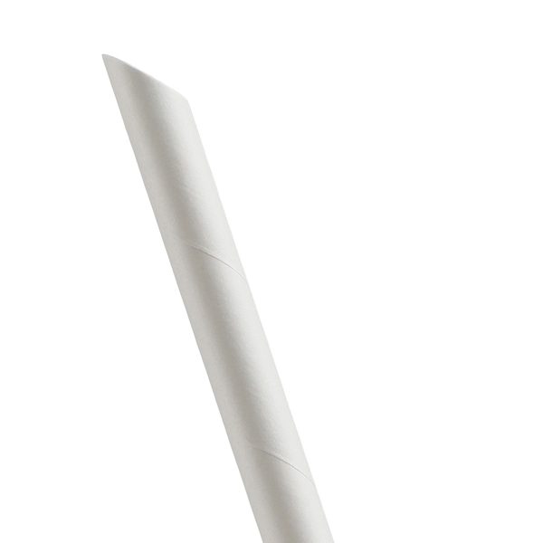 White Bubble Tea Paper Straw 200x12mm