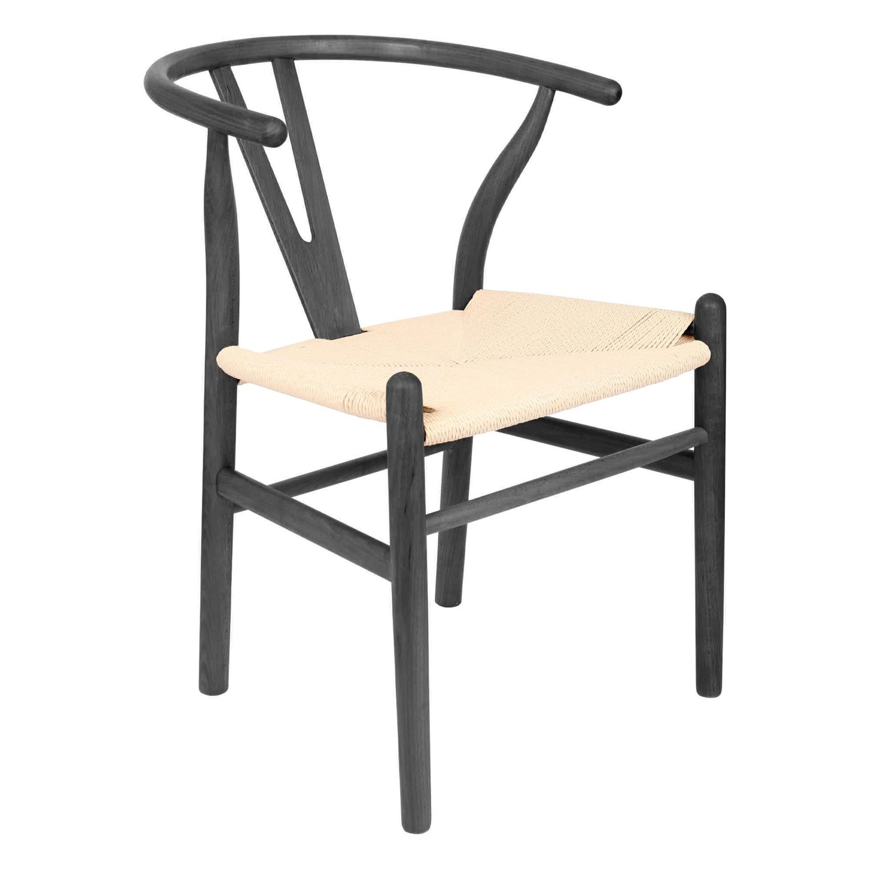 Black Wooden Wishbone Dining Chair