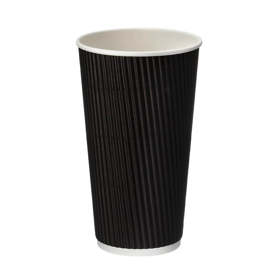 Black Ripple Coffee Cup 20 Oz