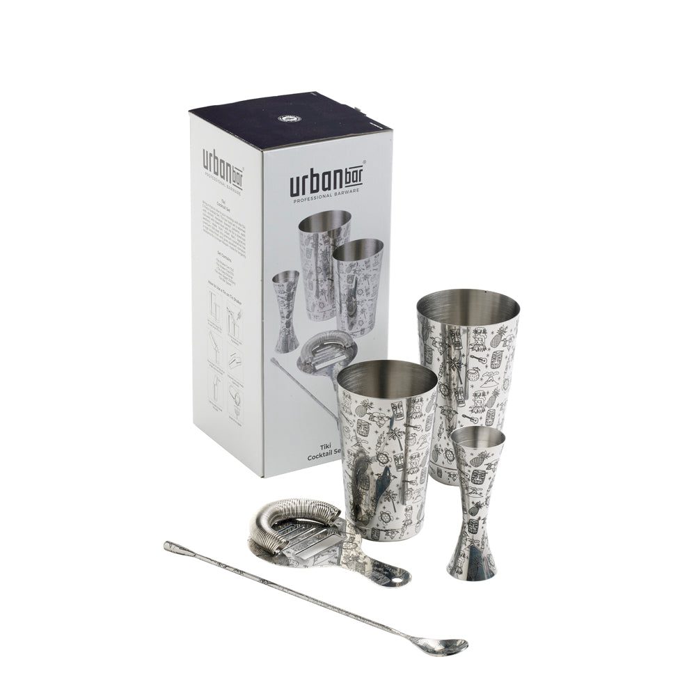 Tiki Stainless Steel 5 Piece Cocktail Set