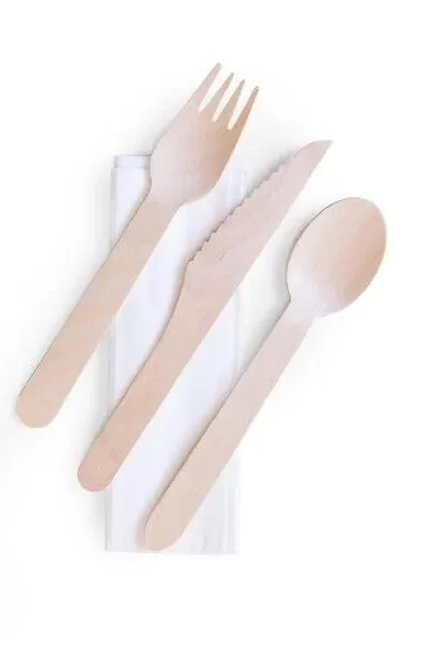 Compostable Wooden Cutlery Kit