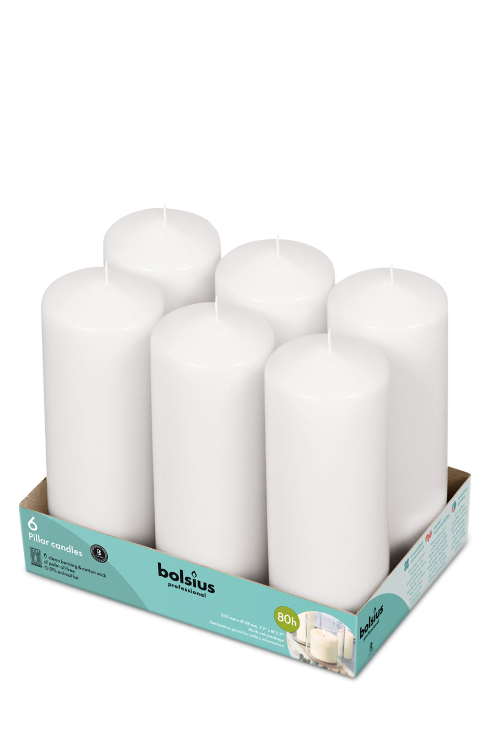 Pillar Candle White 200/68