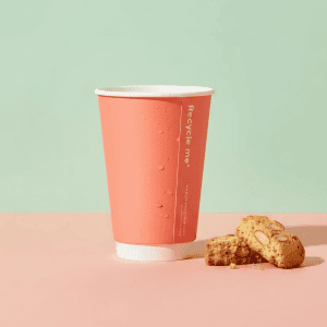 Coral Paper Hot Cup
