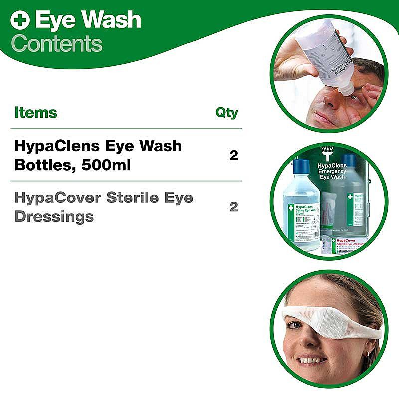 HypaClens Economy Eye Wash Cabinet With Eye Dressings - Image 2