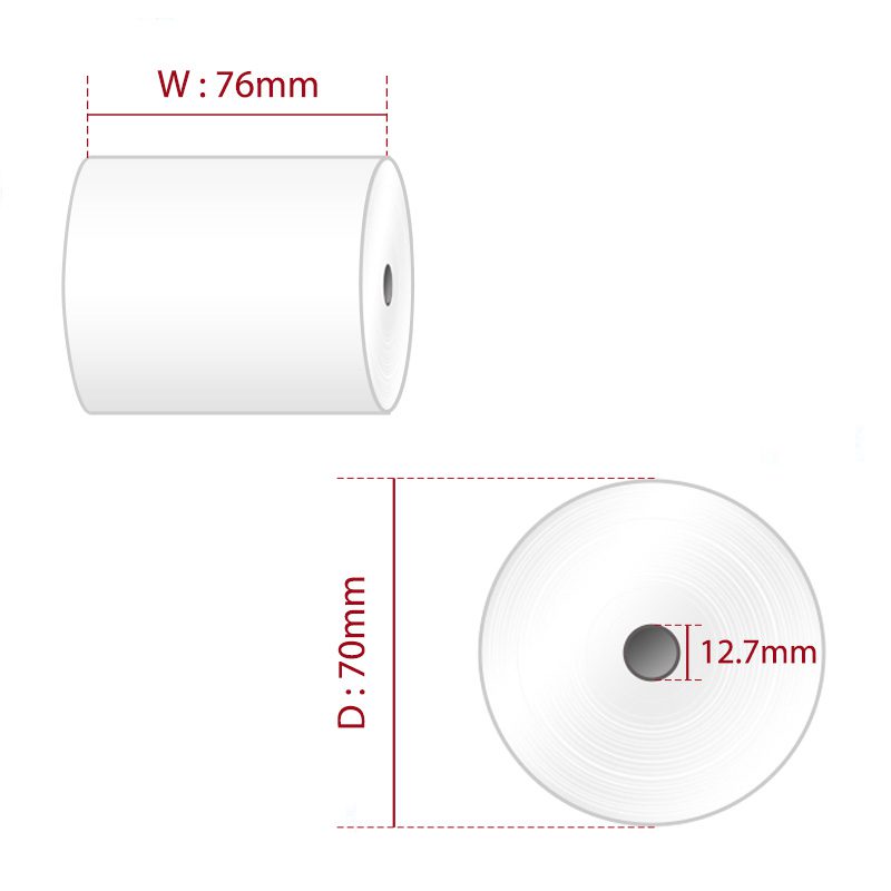 Till Roll/Kitchen Roll 76x72x12.7mm 1ply