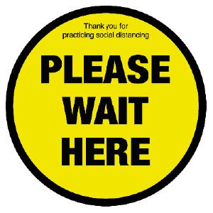 Please Wait Sign 400mm Vinyl