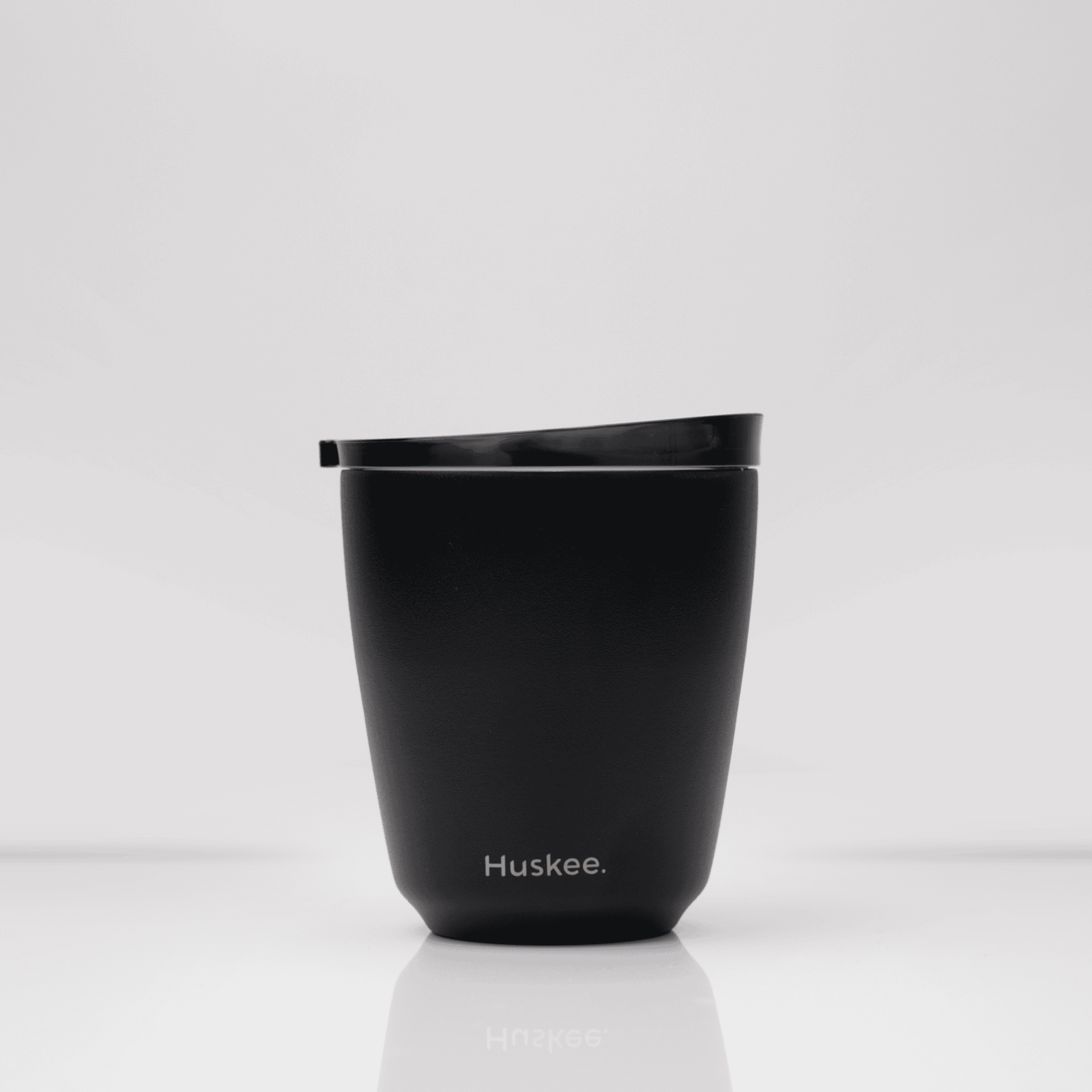 Black HuskeeSteel Cup & Lid 8oz