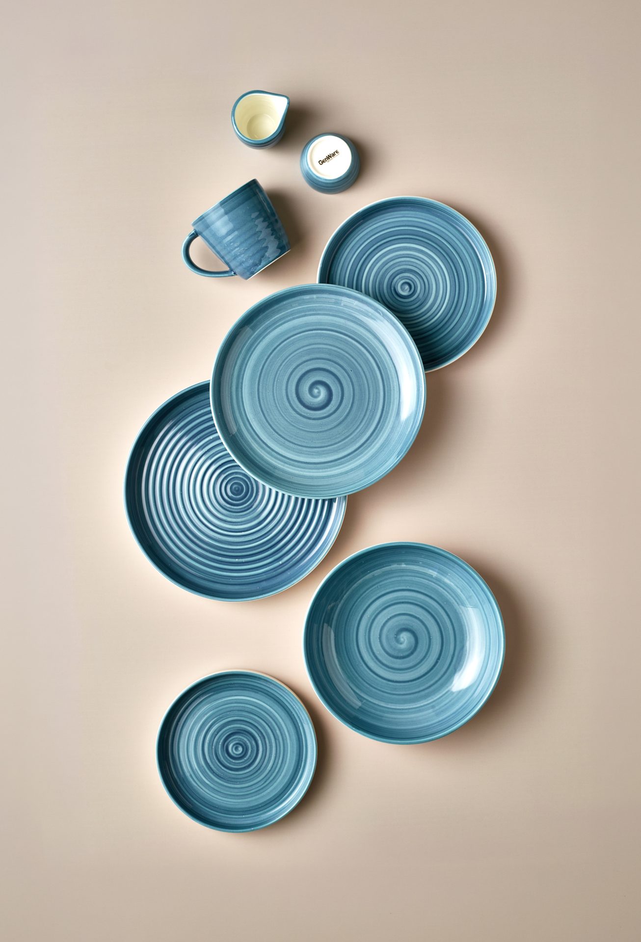 Miro Porcelain Blue Jug 9cl/ 3oz - Image 2