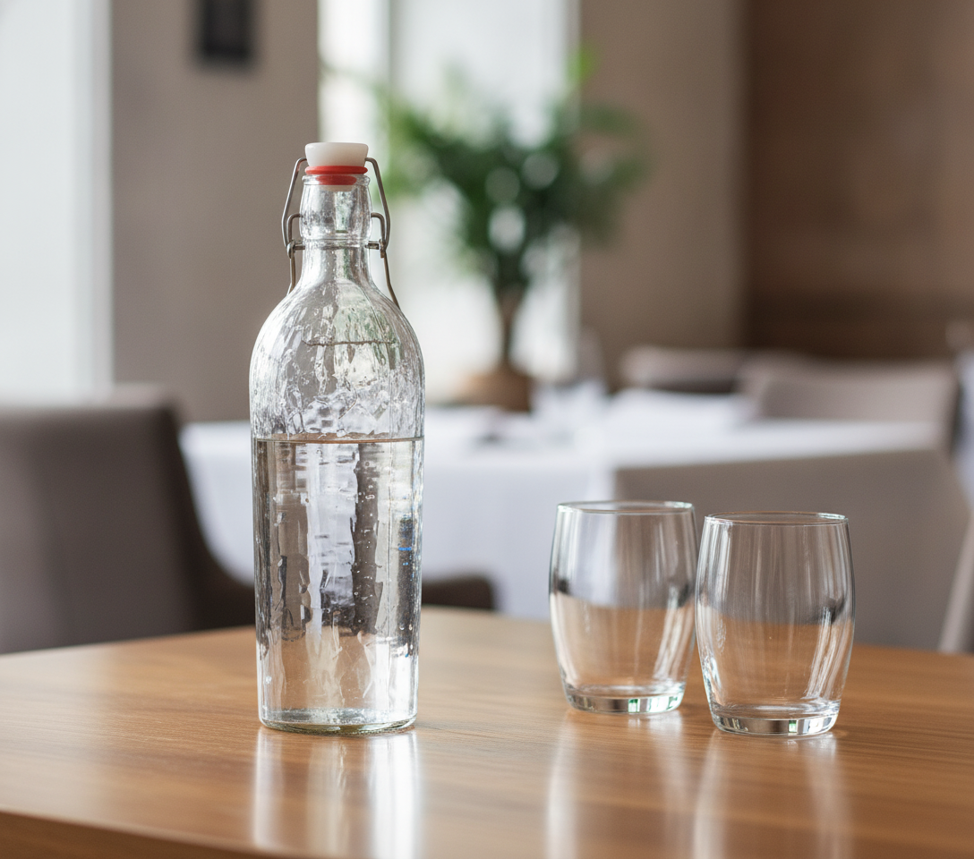 Glass Hammered Swing Bottle 1L/ 35oz - Image 2