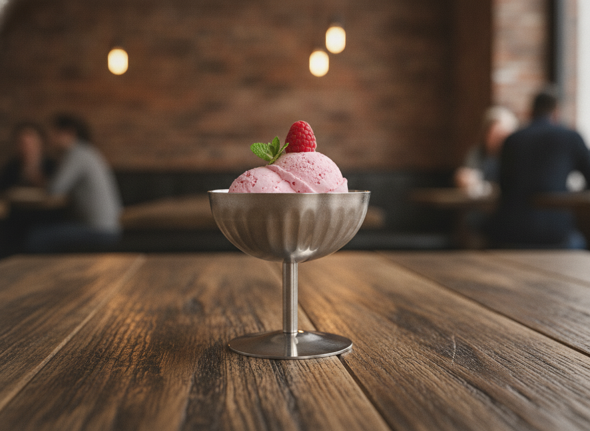 Fluted Vintage Steel Stemmed Sundae Cup 10cm - Image 2