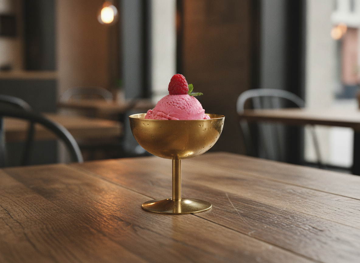 Gold Vintage Steel Stemmed Sundae Cup 10cm - Image 2