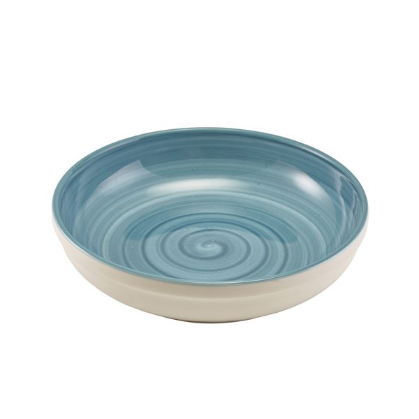 Miro Porcelain Blue Coupe Bowl 23cm