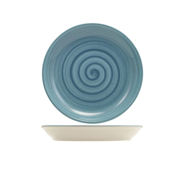 Miro Porcelain Blue Coupe Plate 19cm