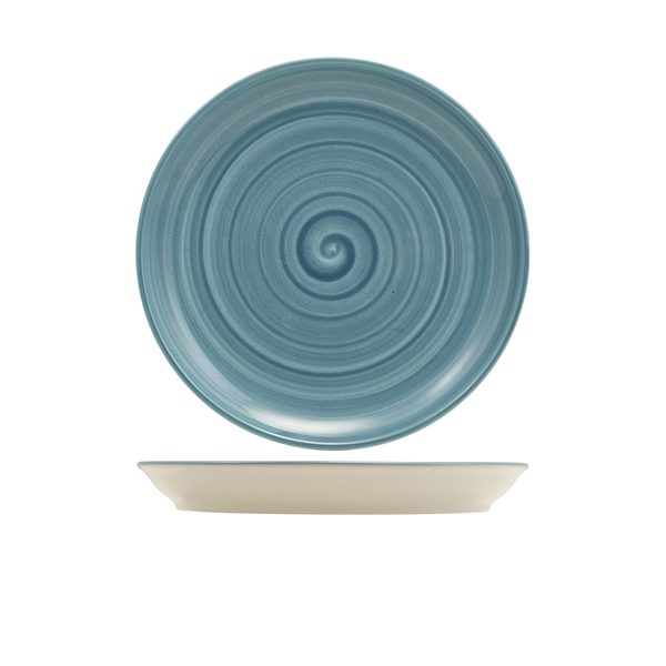 Miro Porcelain Blue Coupe Plate 24cm